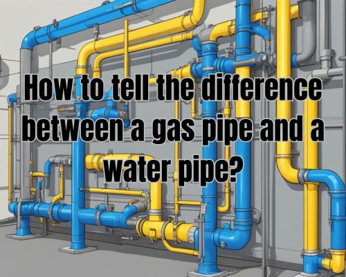 A gas pipe and a water pipe run parallel underground. Gas pipe is usually yellow, while water pipe is blue. Markings on the pipes indicate their contents