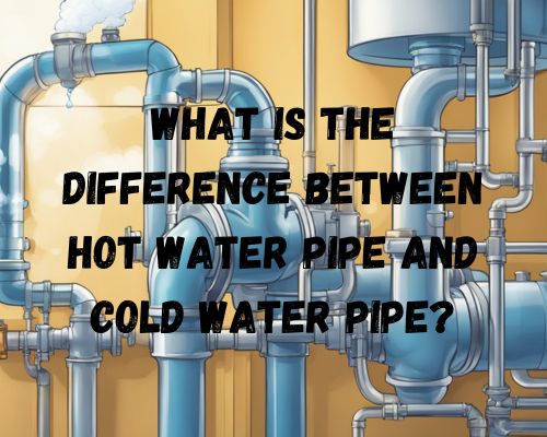 A hot water pipe steams while a cold water pipe remains clear