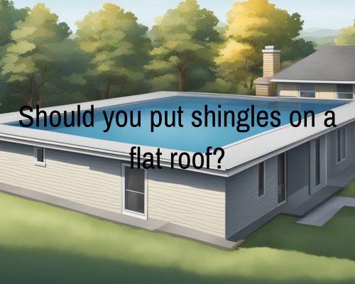A flat roof with no shingles, showing potential water pooling