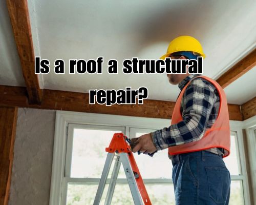 man checking out the roof inside the house