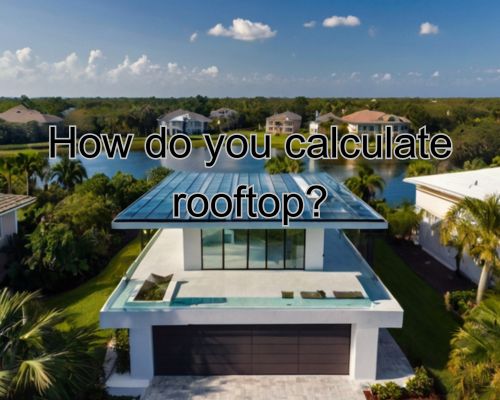 a home with rooftop