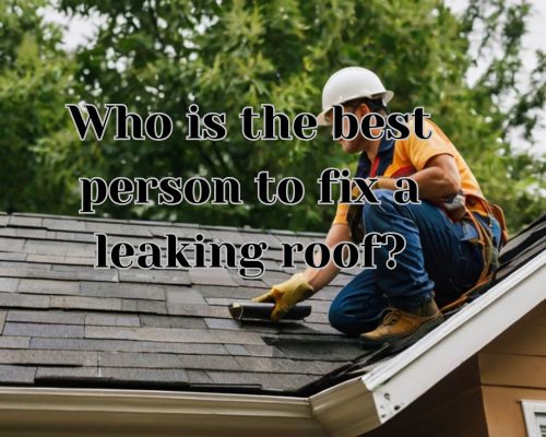 a roofer doing his work in fixing roof problems