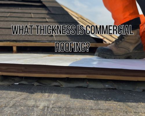 a thick roofing installed