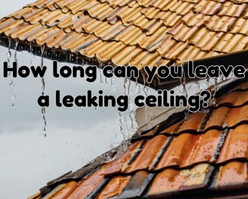 a leak roof during rainy day