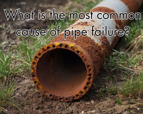 Aged metal pipe, heavily oxidized.