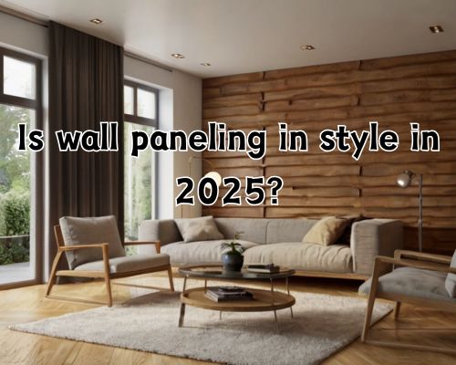 wood panelling design in living room