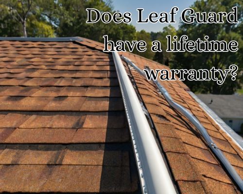 A leafguard protects the edge of the roof.