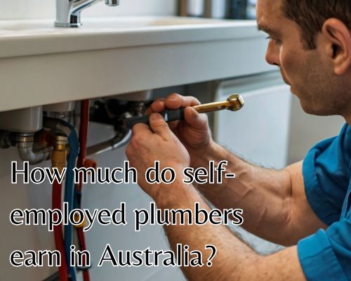 The plumber is working under the sink carefully.