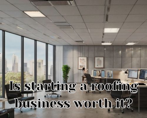 a roofing company office