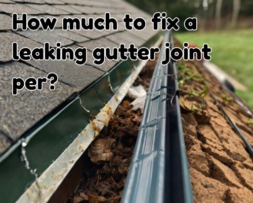 a leaking gutter joint