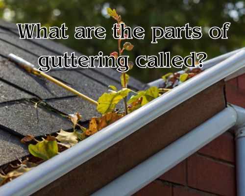 parts of roof gutter being shown